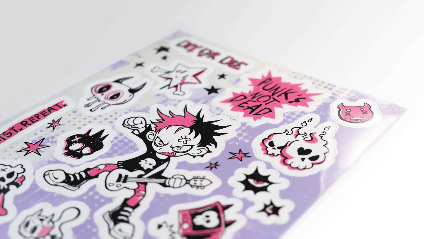 JAXX [PUNK'S NOT DEAD] STICKER SHEET